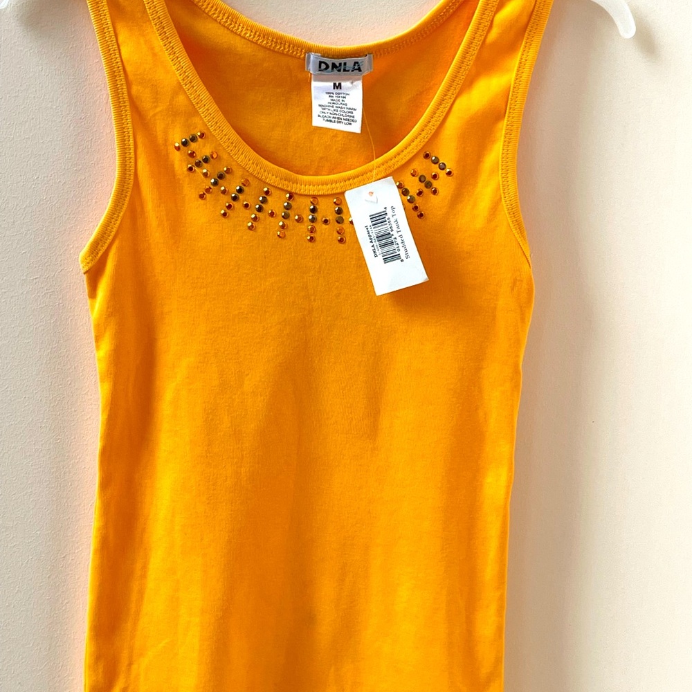 DNLA Sports Tank Top with embellish Rhinestone - Picture 2 of 5